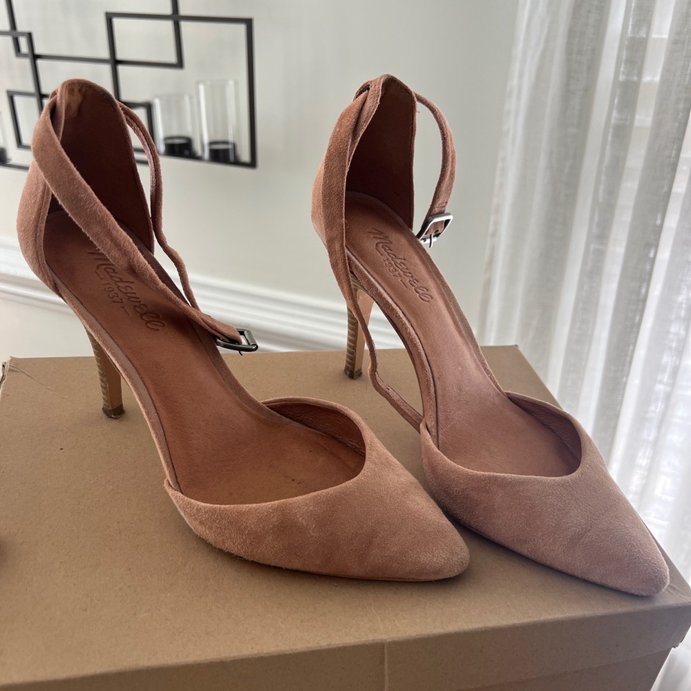 Madewell Blush Suede Heels
